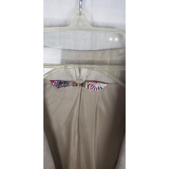 Robert Graham Blazer Mens 40R Beige Linen Modern Fit Sport Coat Paisley Lining - Picture 4 of 12